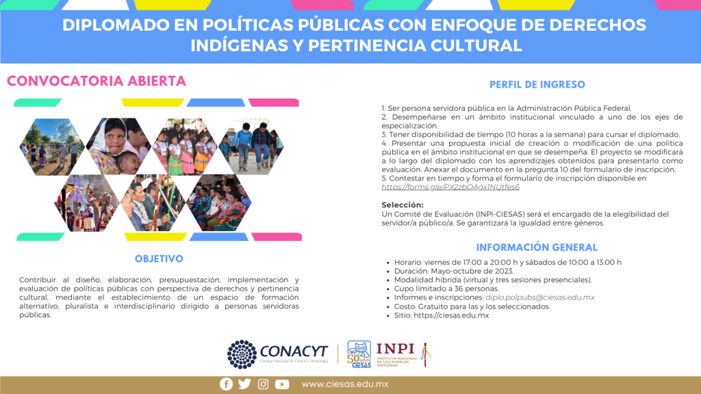 Diplomado en políticas públicas con enfoque en derechos indígenas